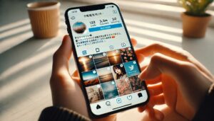 インスタやＸ、ツイッターなどSNSを利用しているところ、スマホ画面