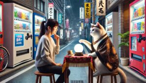 恋占い、診断を受ける女性